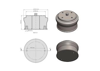 Rear Air Spring Lower Piston 2405.003