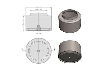 Rear Air Spring Lower Piston 2405.005