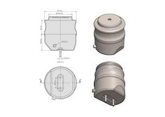 Front Air Spring Lower Piston Left 2405.007