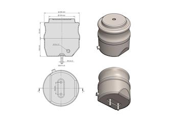 Front Air Spring Lower Piston Right 2405.008