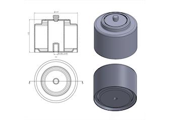 Rear Air Spring Lower Piston 2405.034