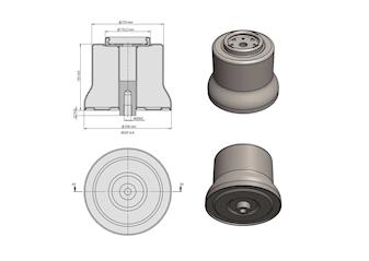 Rear Air Spring Lower Piston 2405.010