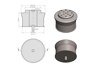 Front Air Spring Lower Piston 2405.027