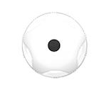 Plastic Wheel Cover White Front 22.5" 2802.075