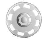 Luxury Plastic Wheel Cover White Rear 17.5" 2802.080